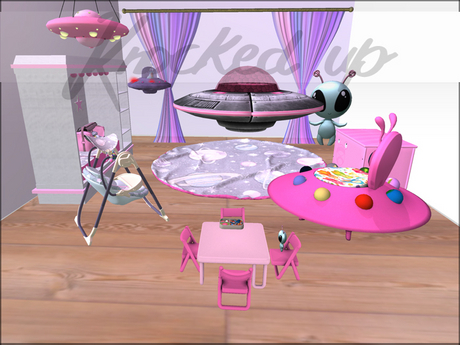 Second Life Marketplace - K^Baby Alien Nursery(Pink)Zooby Animesh